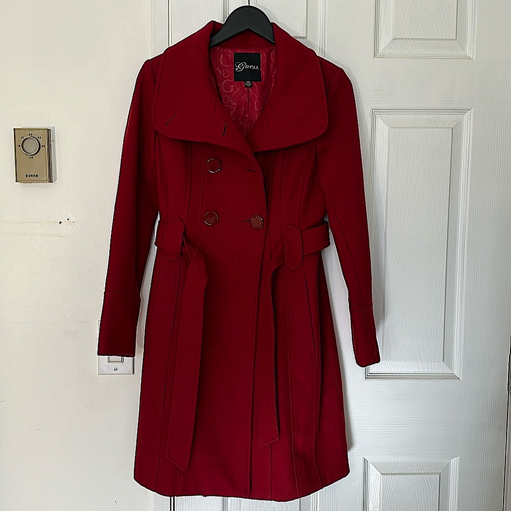 Guess Wool Trench Coat, Small